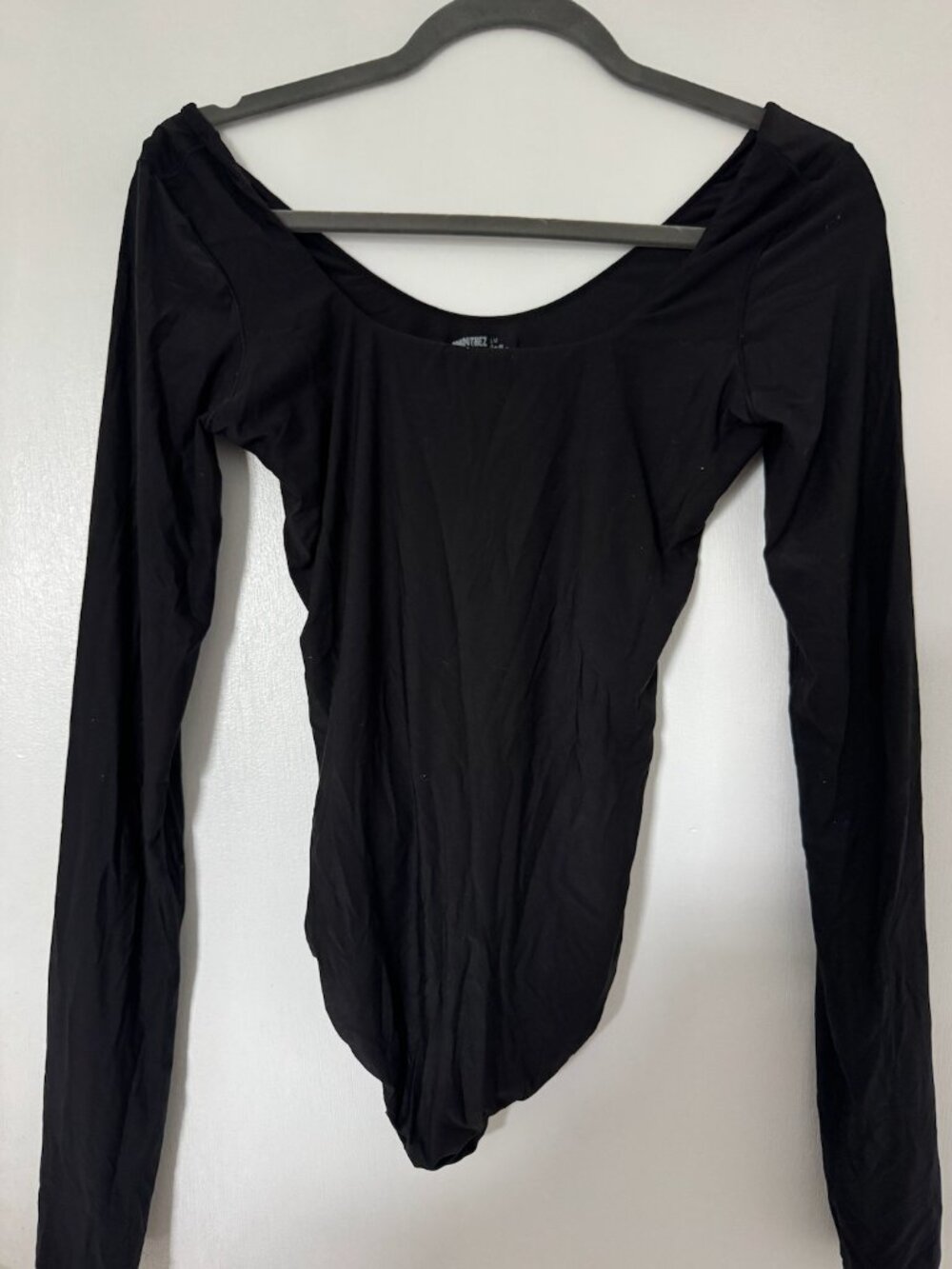 aerie SMOOTHEZ Black Long Sleeve Bodysuit